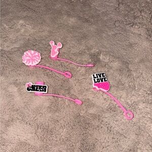 Cheerleading straw toppers